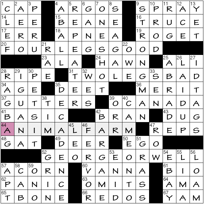 Friday, August 7, 2015  Diary of a Crossword Fiend