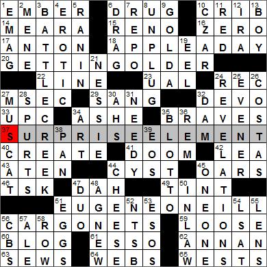 Los Angeles Times crossword solution 10 6 11