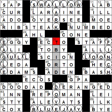 Los Angeles Times crossword solution, 3 29 12