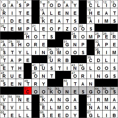Los Angeles Times crossword solution, 6 26 12