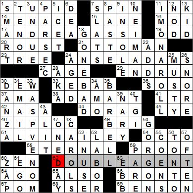 Los Angeles Times crossword solution, 7 17 12