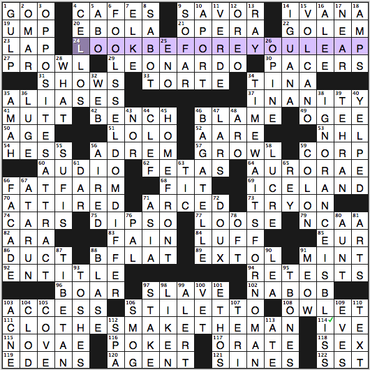NY Times crossword solution, 8 30 15 "Conflicting Advice" .