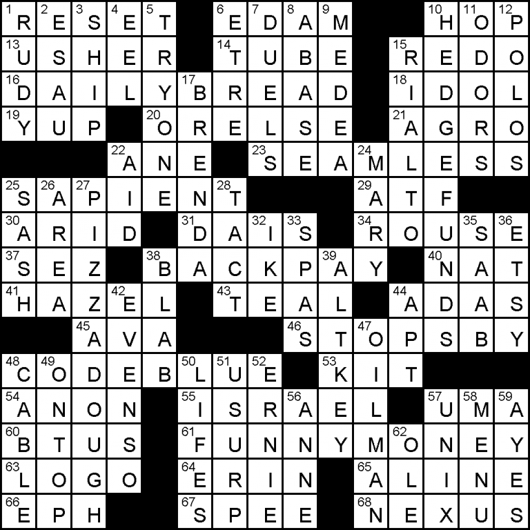 retired editor of usa today crosswords