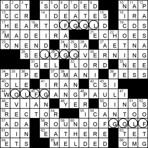 0604-18 NY Times Crossword Answers 4 Jun 2018, Monday 