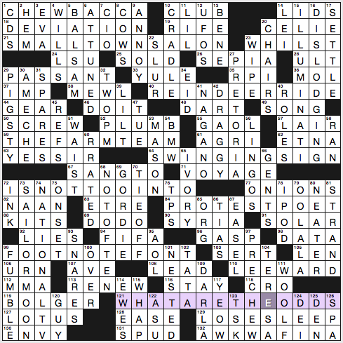 Sunday, February 24, 2019  Diary of a Crossword Fiend