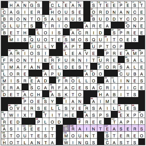 short assignment crossword clue 6 letters
