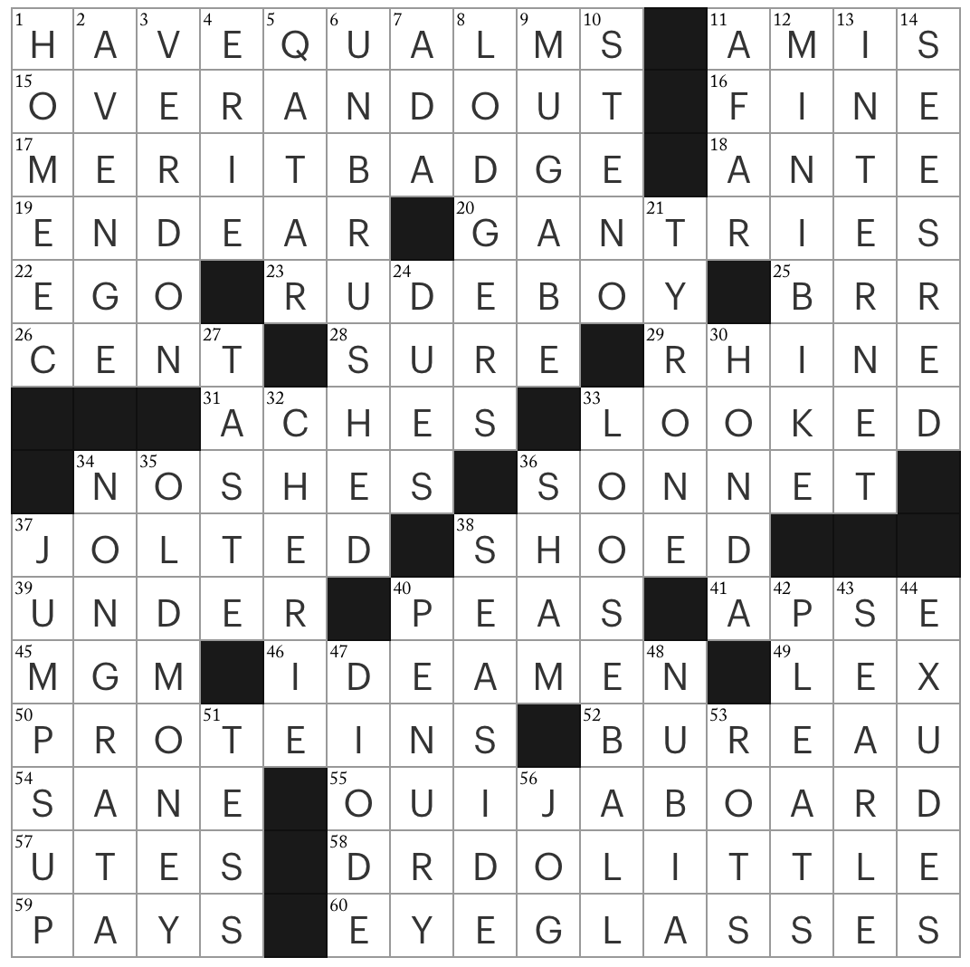 presentation crossword clue 11 letters