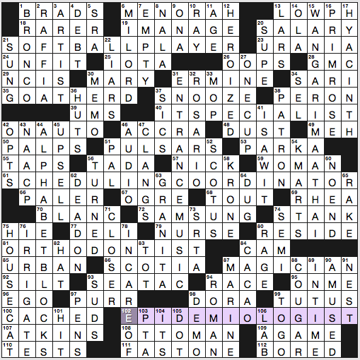 Crossword, Oct. 13, Puzzles