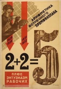 Soviet propaganda poster by Yakov Guminer, 1931
