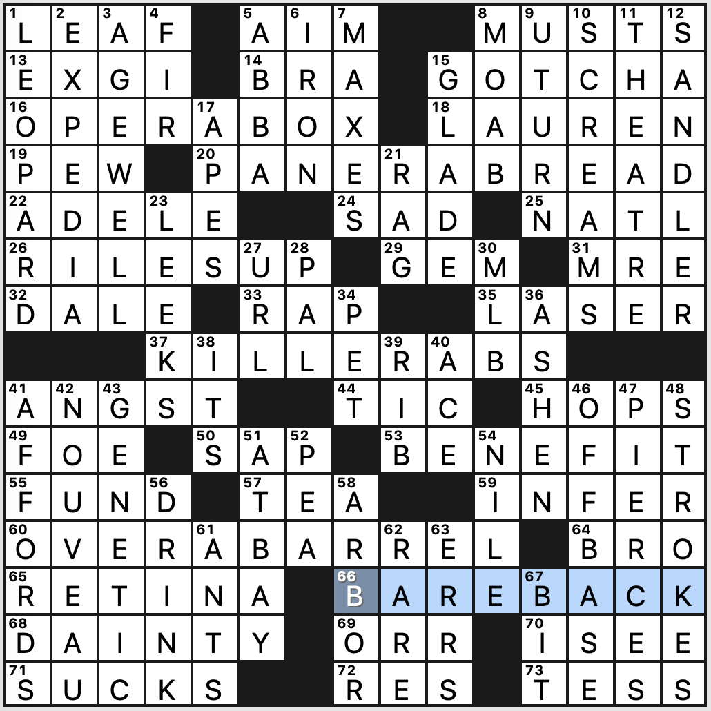 verne traveller wsj crossword