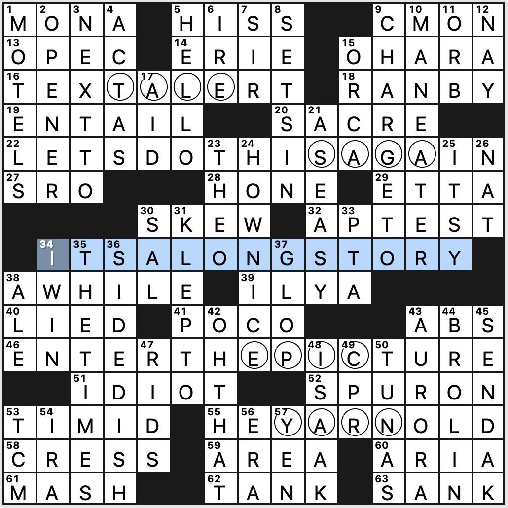 Thursday, July 23, 2020  Diary of a Crossword Fiend