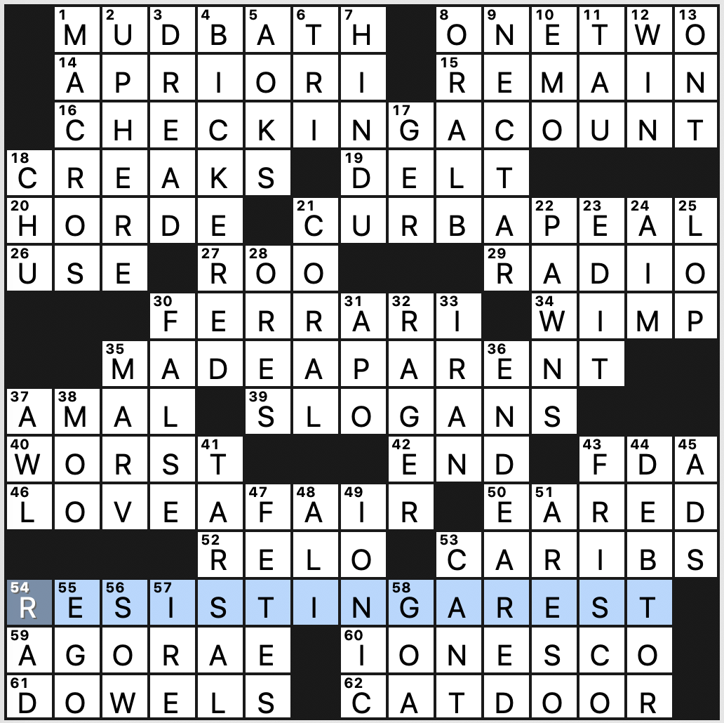 Thursday, July 23, 2020  Diary of a Crossword Fiend