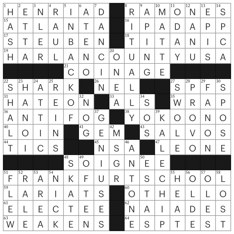 NYT Crossword Answer 05 October: Check Answers And Explanations - SCP  Magazine