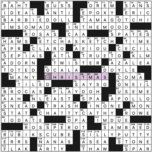 Sunday December Diary Of A Crossword Fiend