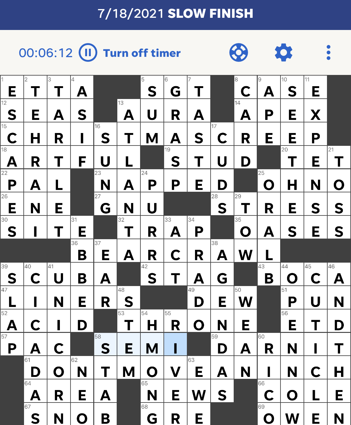 A Very Well-Read Crossword! - 14 July 2021 New York Times Crossword 