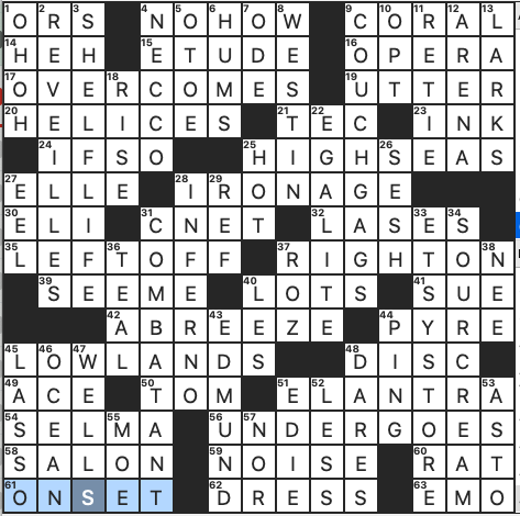 Crossword, Aug. 9, 2018, Entertainment