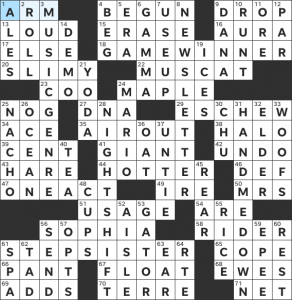 Claire Rimkus's USA Today crossword, "Stand Tall," 11/26/2021 solution