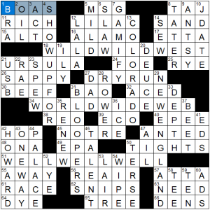 L.A.Times Crossword Corner: Friday, November 12, 2021, David Alfred Bywaters