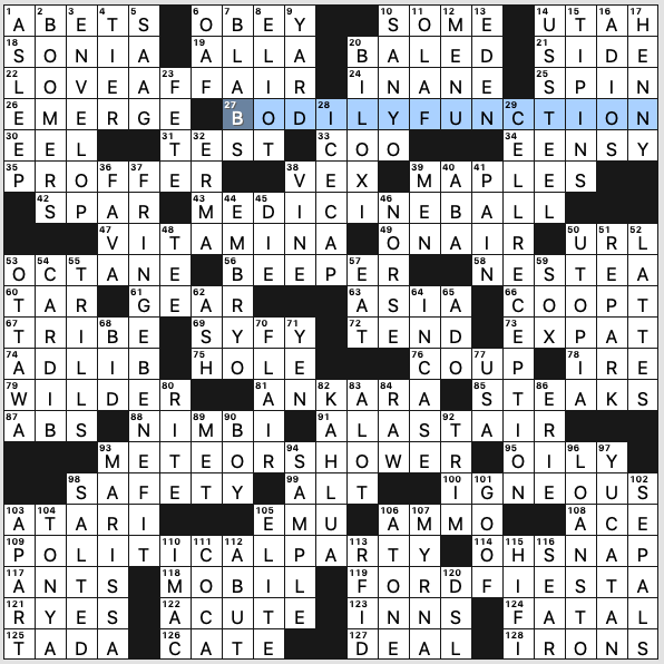 Sun Dec 12, 2021 NYT crossword by Daniel Okulitch & Doug Peterson