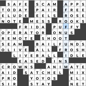 Completed USA Today crossword for Tuesday January 11, 2022