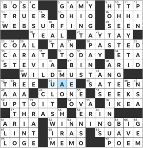 Amanda Rafkin's USA Today crossword, "Wingspan" solution for 1/14/2022