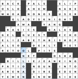Completed USA Today crossword for Tuesday February 15, 2022