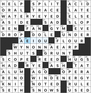 Claire Rimkus’s USA Today crossword, “We Started This” solution 2/25/2022