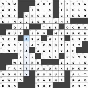 Completed USA Today crossword for Tuesday March 15, 2022