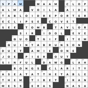 Completed USA Today crossword for Tuesday April 05, 2022