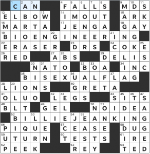 Rafael Musa's USA Today crossword, "Big Break" solution 6/3/2022