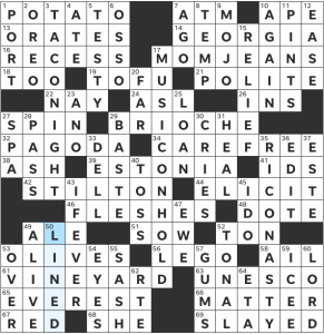 Zhouqin Burnikel's USA Today crossword, "Condescending" solution for 6/12/2022
