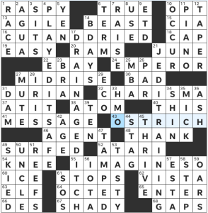 Zhouqin Burnikel's USA Today crossword, "Edit Down" solution for 7/17/1994
