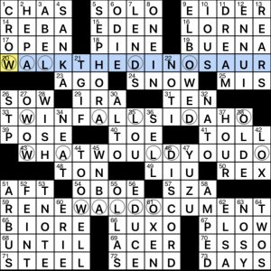 0819-16 New York Times Crossword Answers 19 Aug 16, Friday 