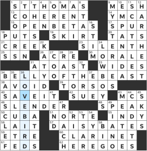 Erik Agard's USA Today crossword, "Mixing Beats" solution for 8/5/2022