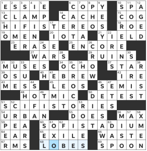 Zhouqin Burnikel's USA Today crossword, "Make a Fist" solution for 8/7/2022