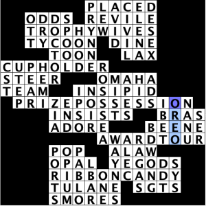 Brendan Emmett Quigley's Crossword #1495, "Spoiled" solution for 8/11/2022 