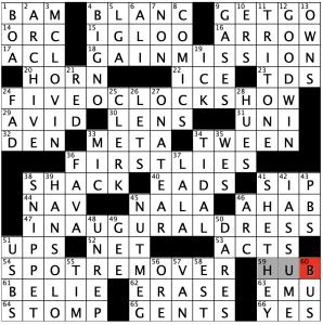 0821-23 NY Times Crossword 21 Aug 23, Monday 