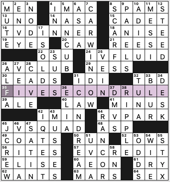 Wednesday, 3/31/10  Diary of a Crossword Fiend