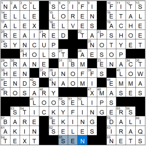 0819-16 New York Times Crossword Answers 19 Aug 16, Friday 