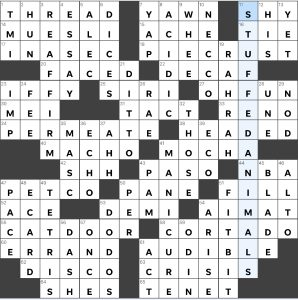 Completed USA Today crossword for Thursday September 08, 2022