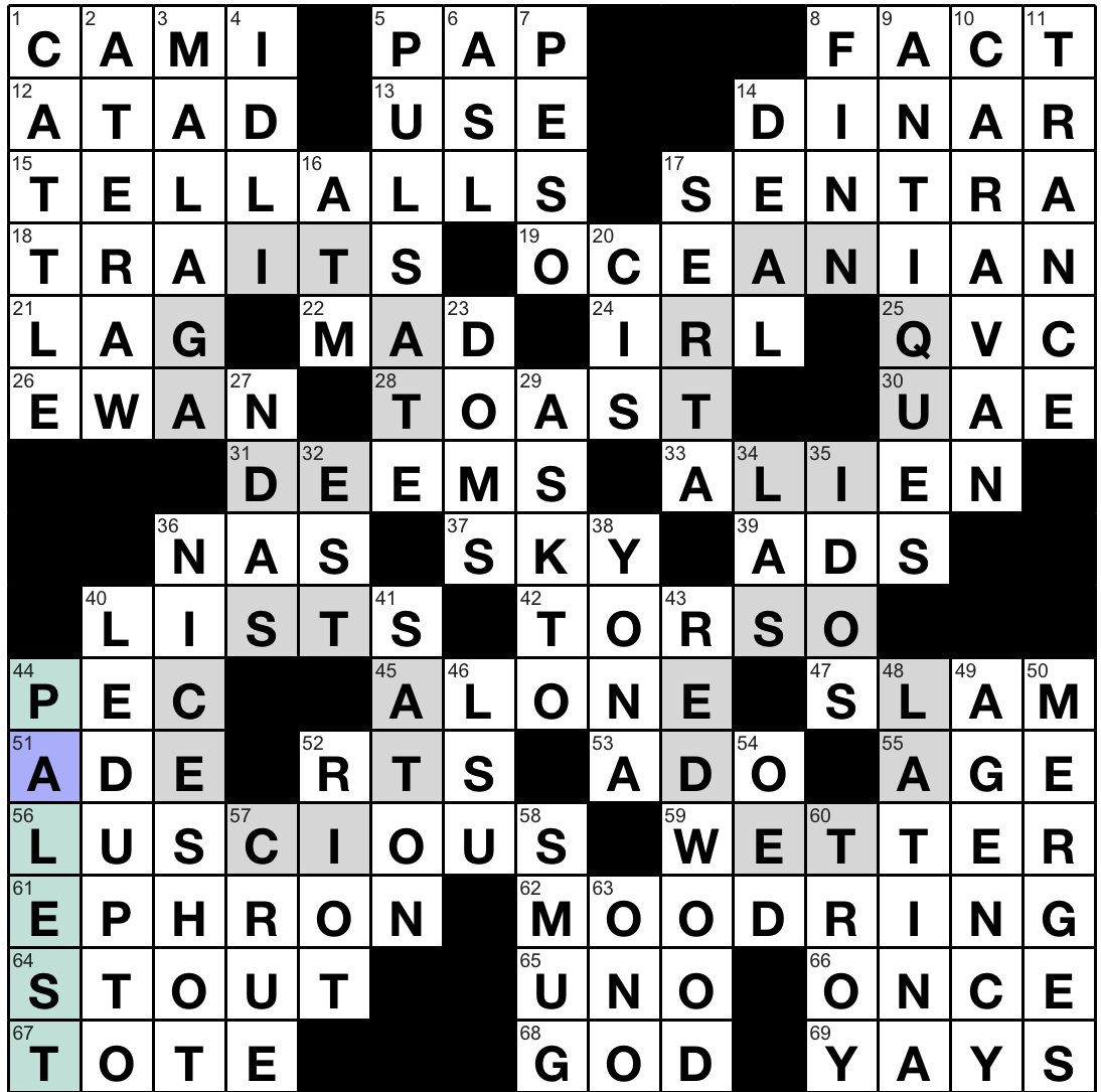 Crossword: 'Song Span' (9/9/20), Crossword, Seven Days