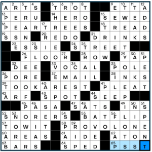 Zhouqin Burnikel's USA Today crossword, "Top Parts" solution for 9/4/2022