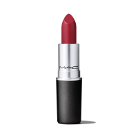 MAC D for Danger Lipstick, a dark pink shade in a black and silver tube