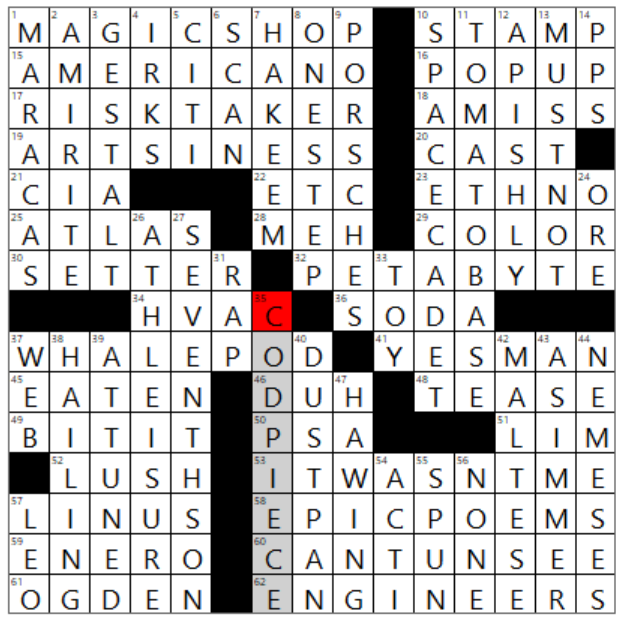 LA Times Crossword Answers Sunday May 15th 2022