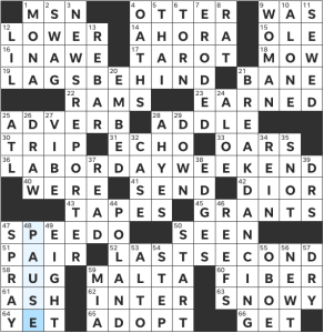 Rafael Musa's USA Today crossword, "Outlandish" solution for 10/14/2022 