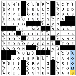 Crossword, Oct. 13, Puzzles