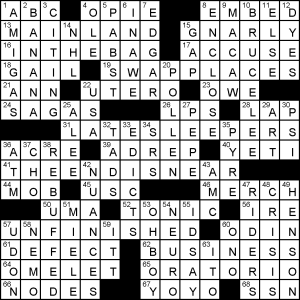 1027-23 NY Times Crossword 27 Oct 23, Friday 