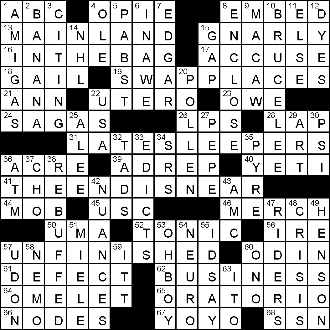 sweetie crossword clue 3 letters