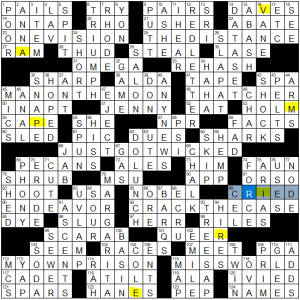Sunday, January 30, 2022  Diary of a Crossword Fiend