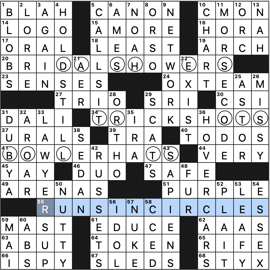 LA Times Crossword 7 Nov 22, Monday 